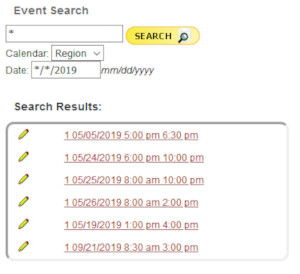 Left Event Search Left Event Search